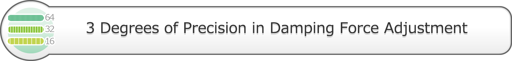 3 Degrees of Precision in Damping Force Adjustment