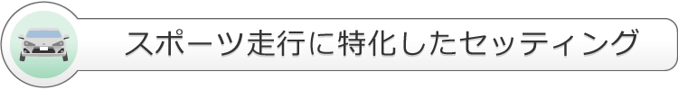 スポーツ走行に特化したセッティング