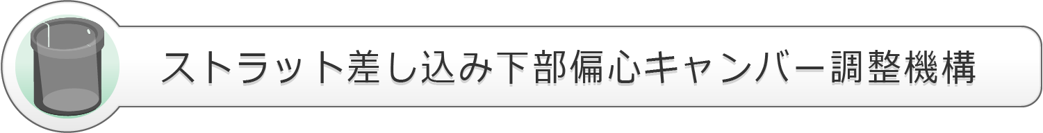 ストラット差し込み下部偏心キャンバー調整機構